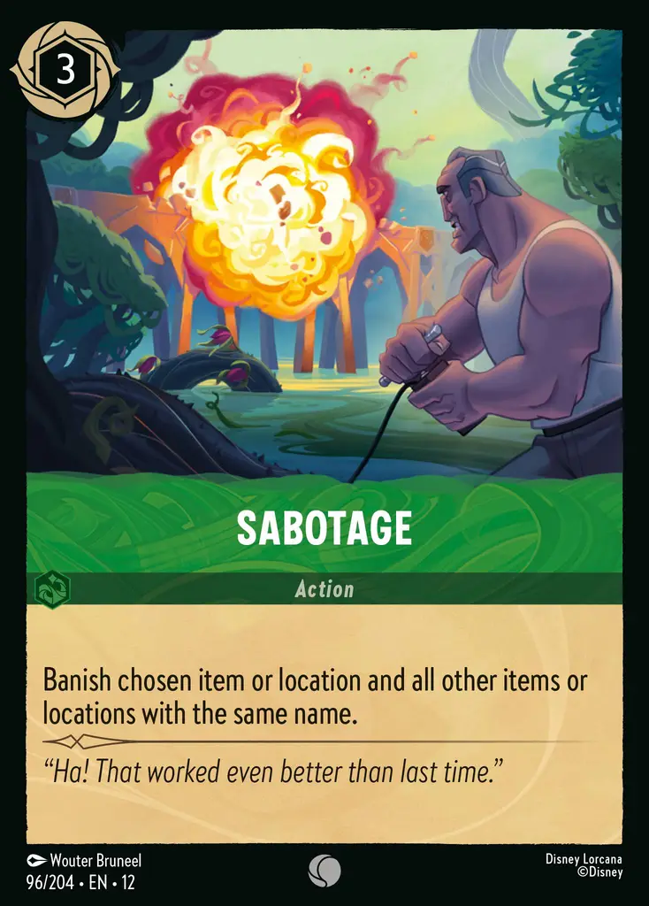 Sabotage | Wilds Unknown #96 (Near Mint) | Disney Lorcana Single Australia (Near Mint)