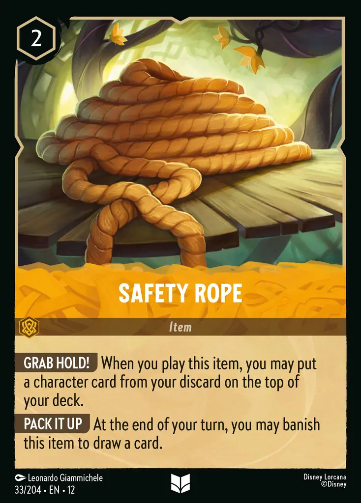 Safety Rope | Wilds Unknown #33 (Near Mint) | Disney Lorcana Single Australia (Near Mint)