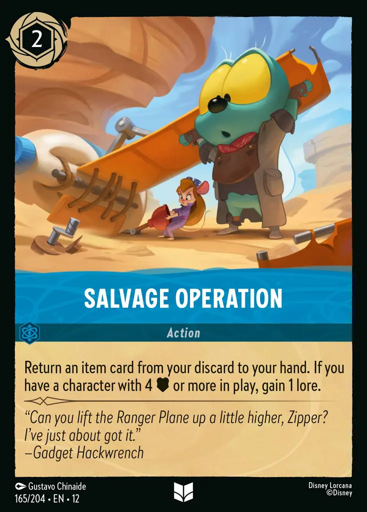 Salvage Operation | Wilds Unknown #165 (Near Mint Foil) | Disney Lorcana Single Australia (Near Mint)