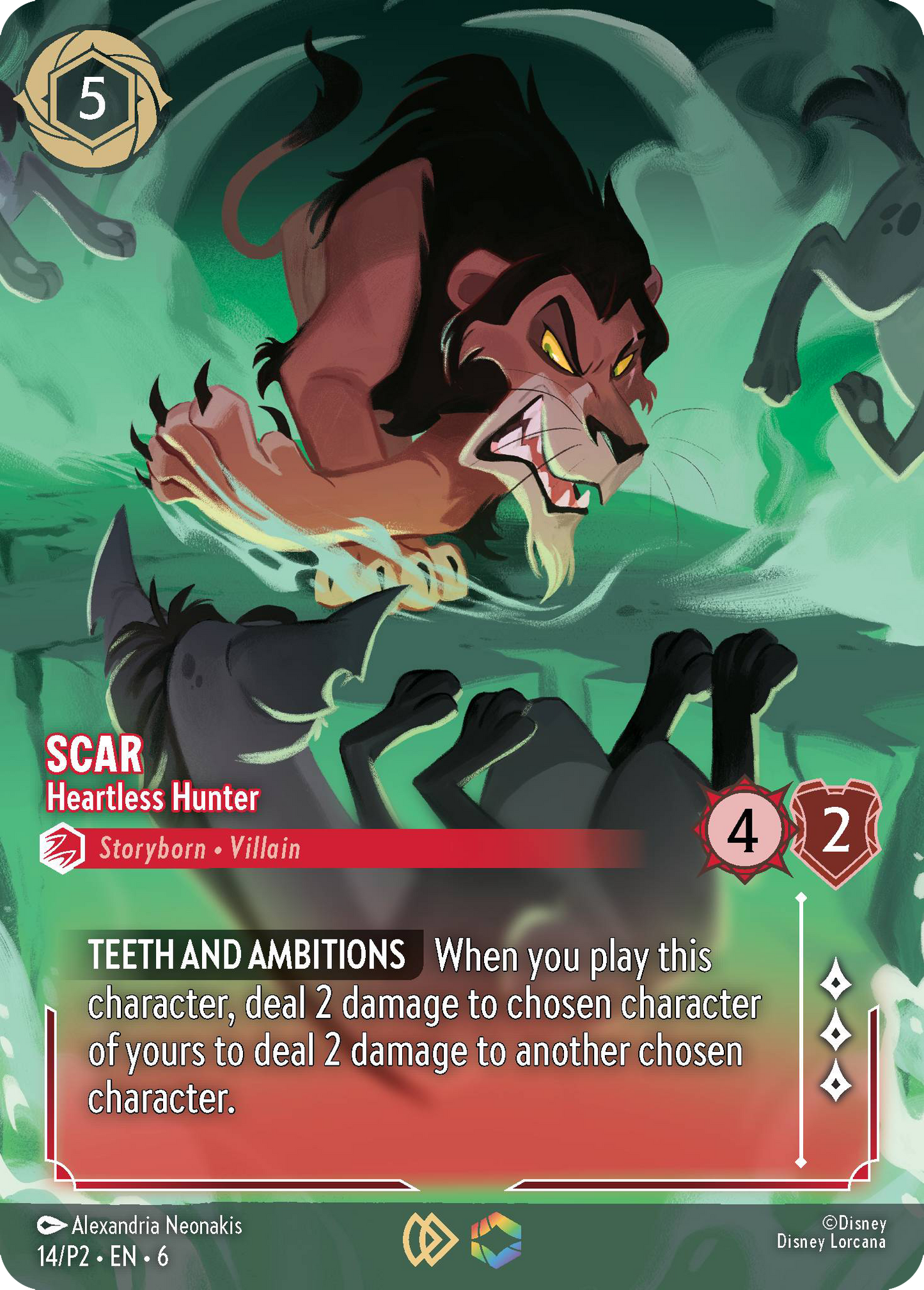 Scar – Heartless Hunter – Azurite Sea Set Championship Promo #14/P2