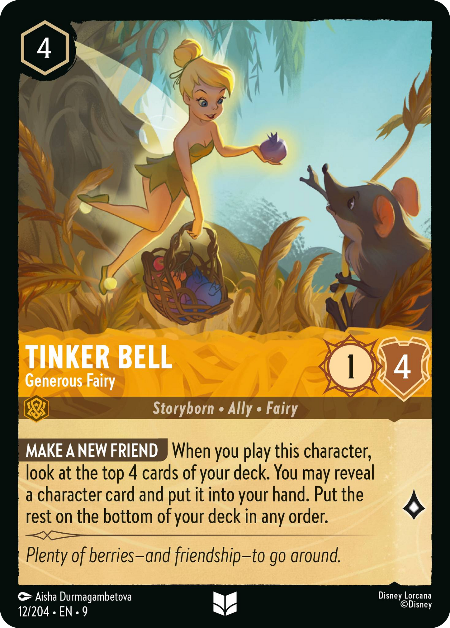 Tinker Bell - Generous Fairy | Fabled #12 (Near Mint) | Disney Lorcana Single Australia (Near Mint)