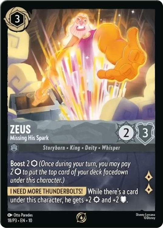 Zeus - Missing His Spark | Whispers in the Well Organized Play promo Promo (18/P3·EN·10) | Disney Lorcana Single Australia (Near Mint)