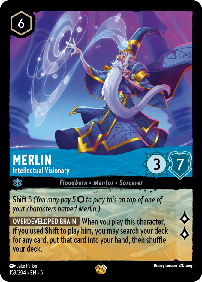 Merlin - Intellectual Visionary | Shimmering Skies #159 (Near Mint) | Disney Lorcana Single Australia (Near Mint)