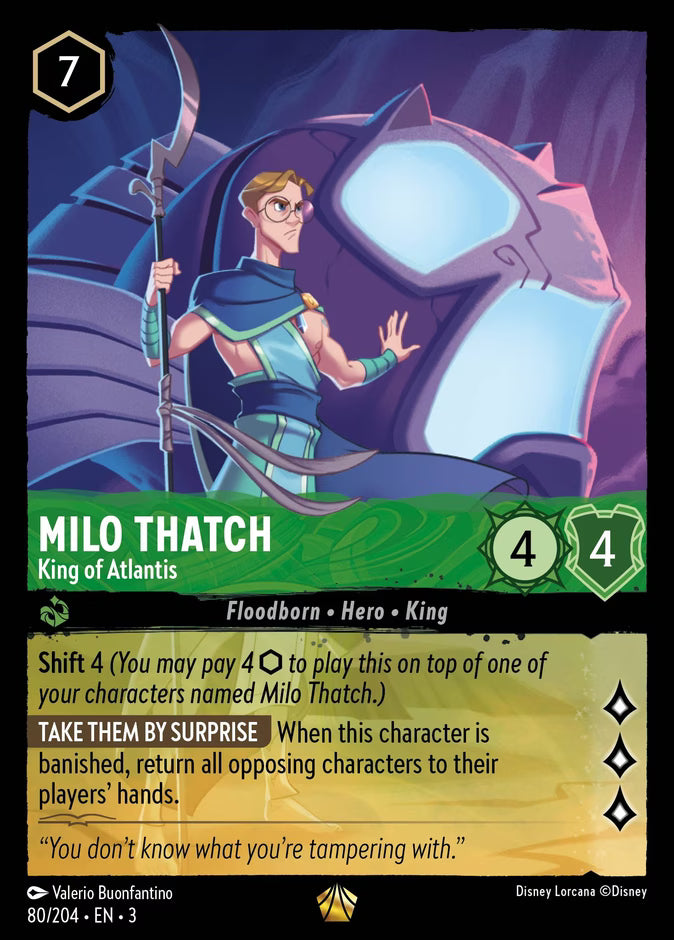 Milo Thatch - King of Atlantis | Into the Inklands #80 (Near Mint) | Disney Lorcana Single Australia (Near Mint)
