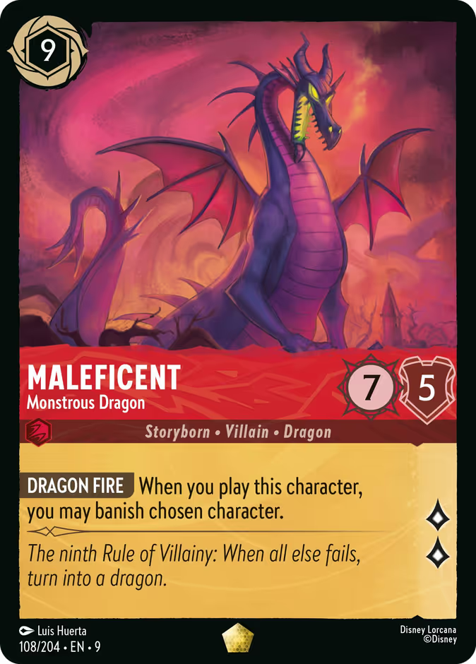 Maleficent - Monstrous Dragon | Fabled #108 (Near Mint) | Disney Lorcana Single Australia (Near Mint)