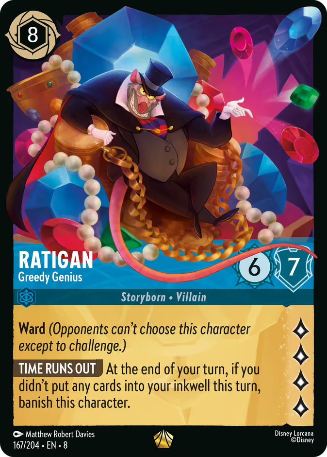 Ratigan - Greedy Genius | Reign of Jafar #167 (Near Mint Foil) | Disney Lorcana Single Australia (Near Mint)