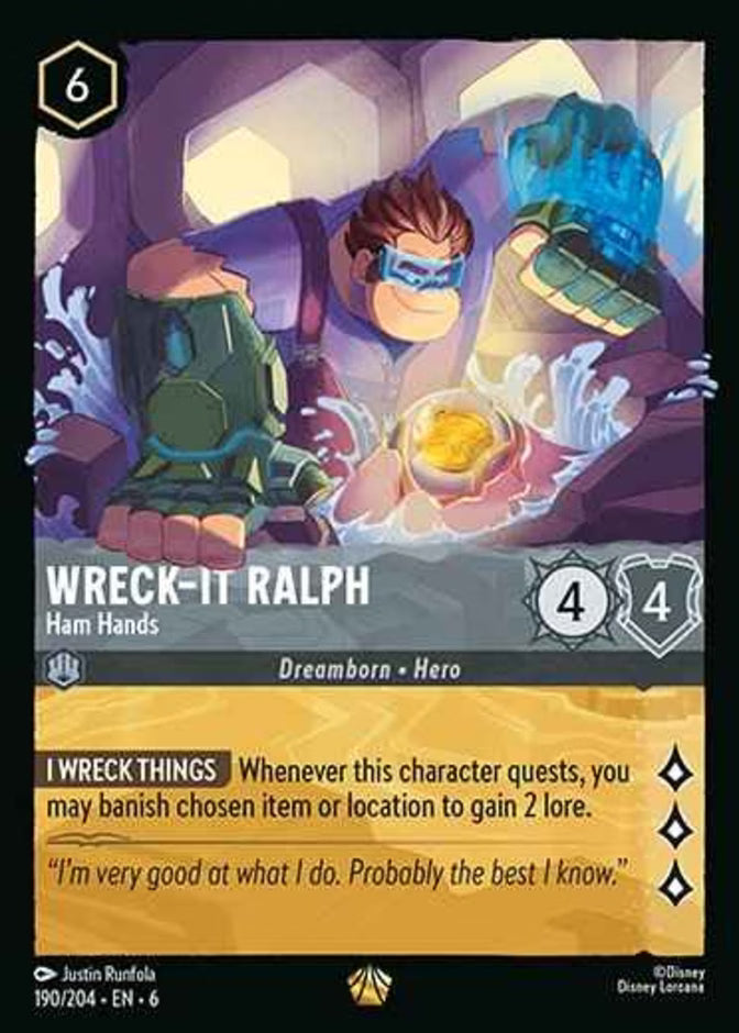 Wreck-It Ralph - Ham Hands | Azurite Sea #190 (Near Mint Foil) | Disney Lorcana Single Australia (Near Mint)