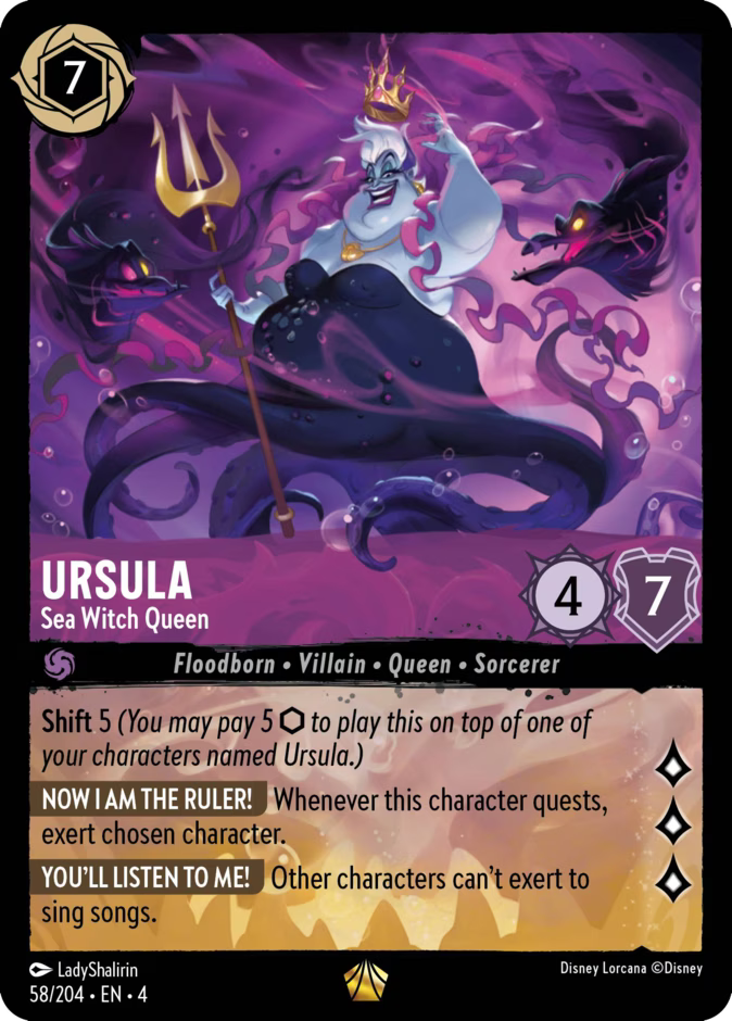 Ursula - Sea Witch Queen | Ursula's Return #58 (Near Mint Foil) | Disney Lorcana Single Australia (Near Mint)