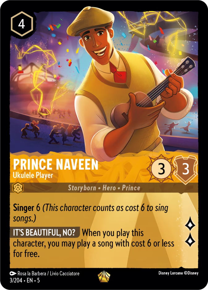 Prince Naveen - Ukulele Player | Shimmering Skies #3 (Near Mint) | Disney Lorcana Single Australia (Near Mint)