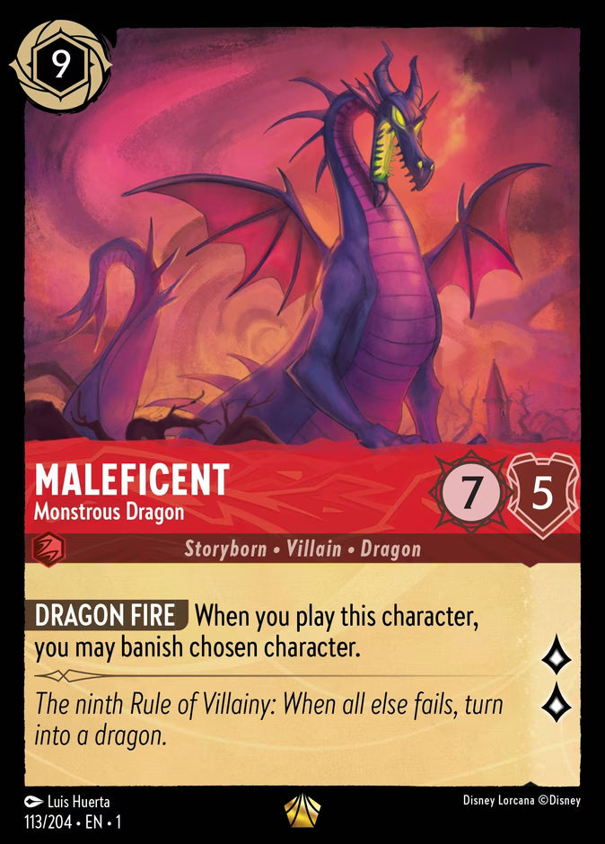 Maleficent - Monstrous Dragon | The First Chapter #113 (Near Mint) | Disney Lorcana Single Australia (Near Mint)