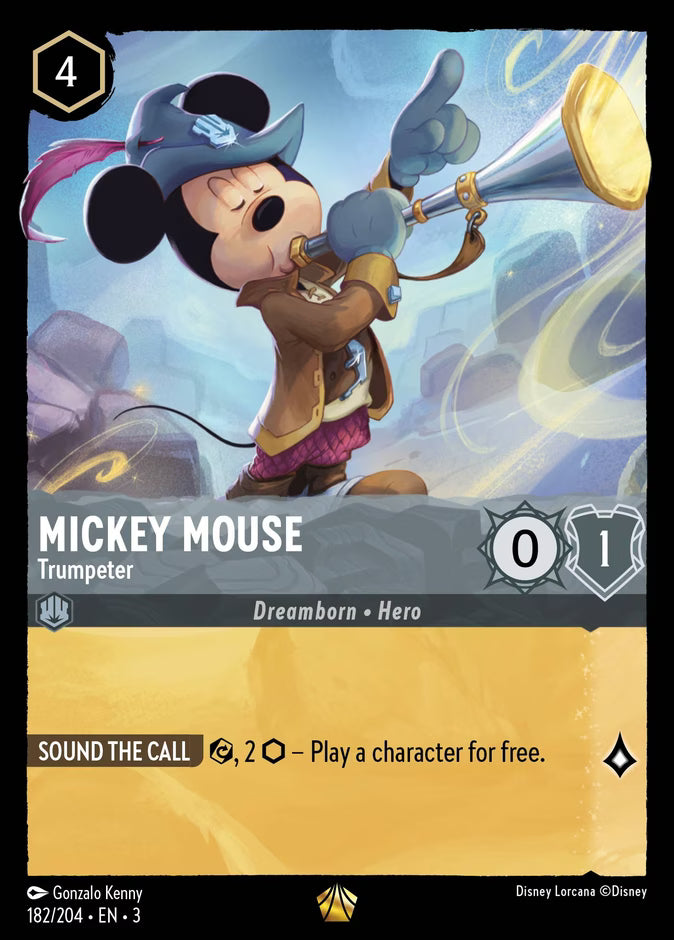 Mickey Mouse - Trumpeter | Into the Inklands #182 (Near Mint) | Disney Lorcana Single Australia (Near Mint)
