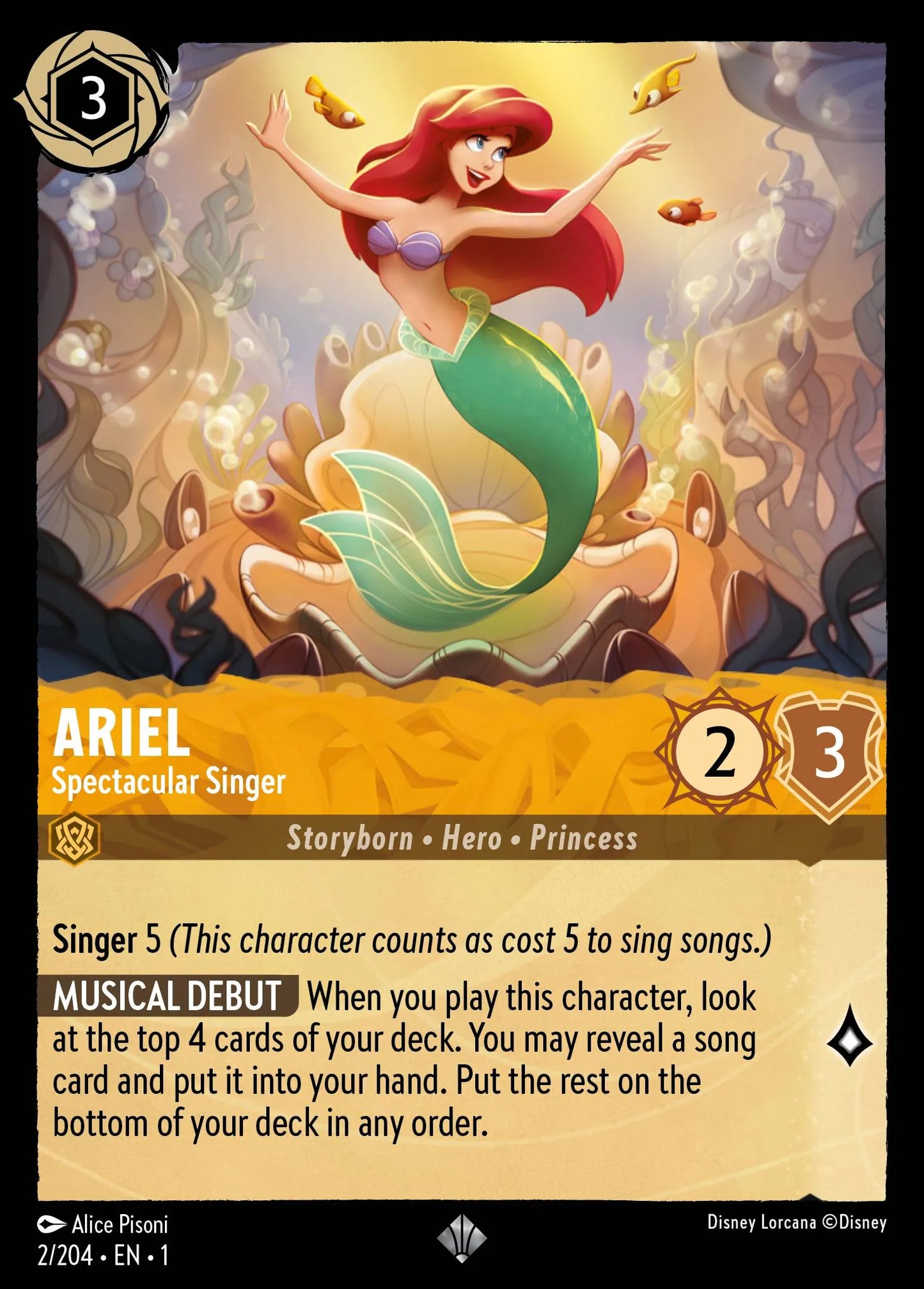 Ariel - Spectacular Singer | The First Chapter #2 (Near Mint) | Disney Lorcana Single Australia (Near Mint)