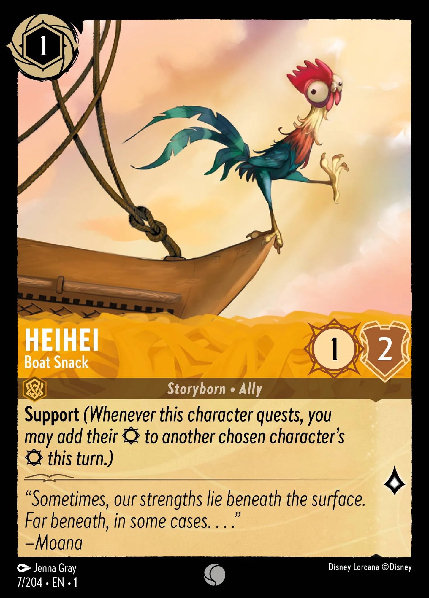 HeiHei - Boat Snack | The First Chapter #7 (Near Mint Foil) | Disney Lorcana Single Australia (Near Mint)