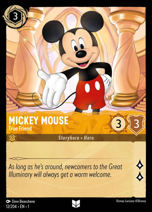 Mickey Mouse - True Friend | The First Chapter #12 (Near Mint Foil) | Disney Lorcana Single Australia (Near Mint)