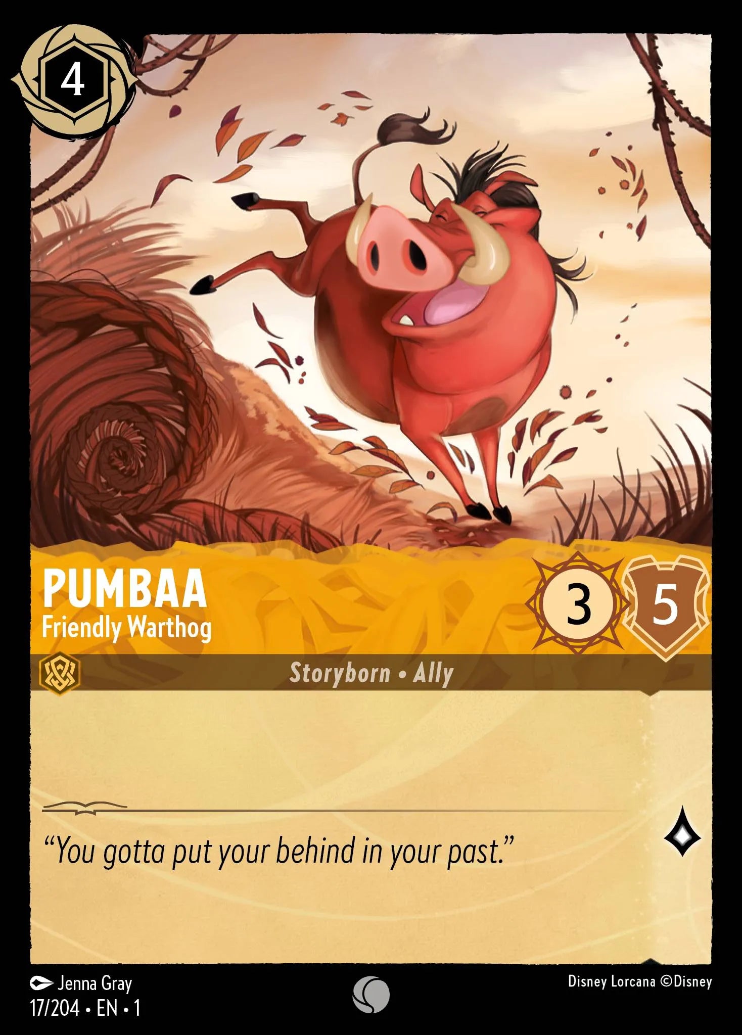 Pumbaa - Friendly Warthog | The First Chapter #17 (Near Mint) | Disney Lorcana Single Australia (Near Mint)