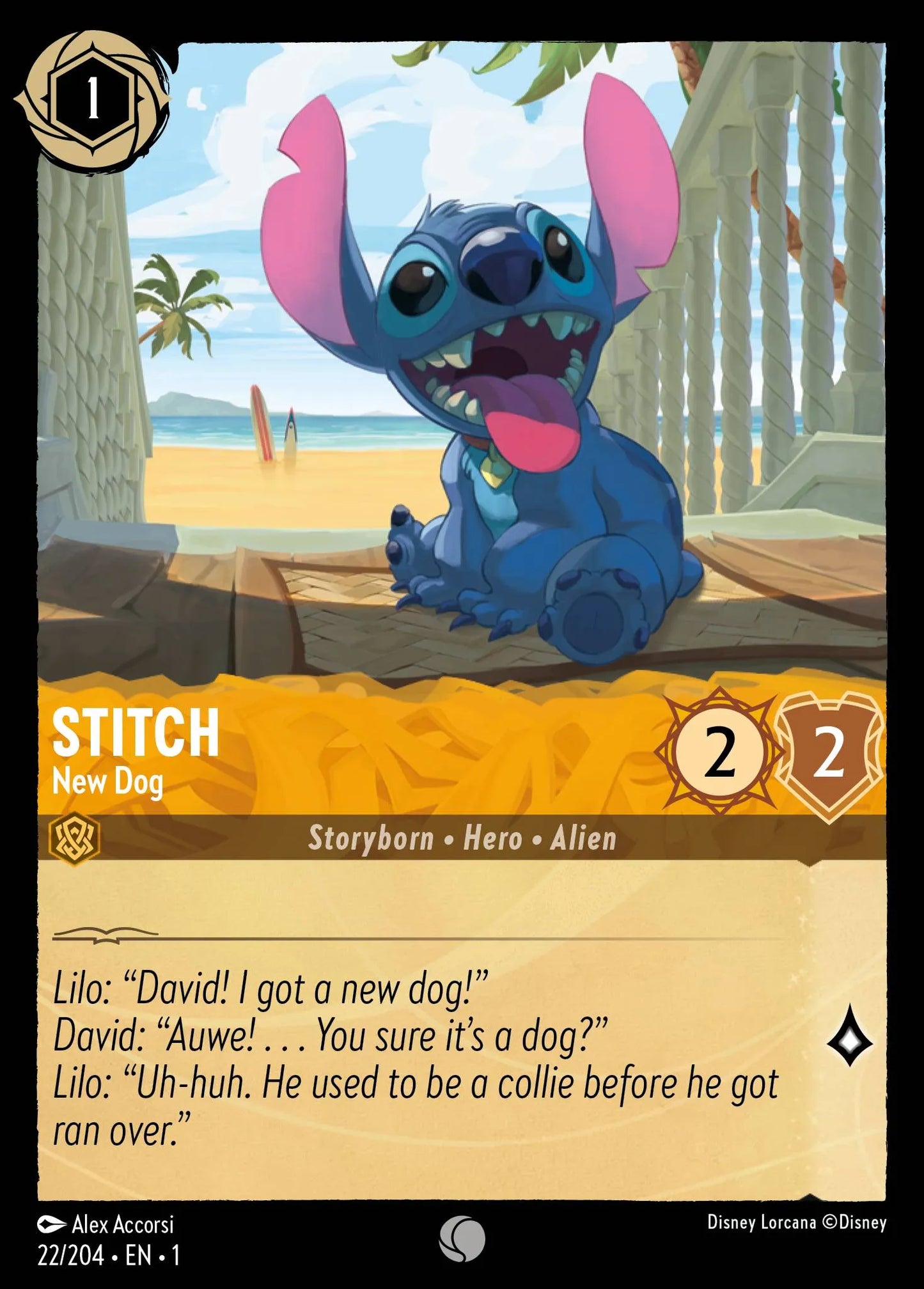 Stitch - New Dog | The First Chapter #22 (Near Mint Foil) | Disney Lorcana Single Australia (Near Mint)