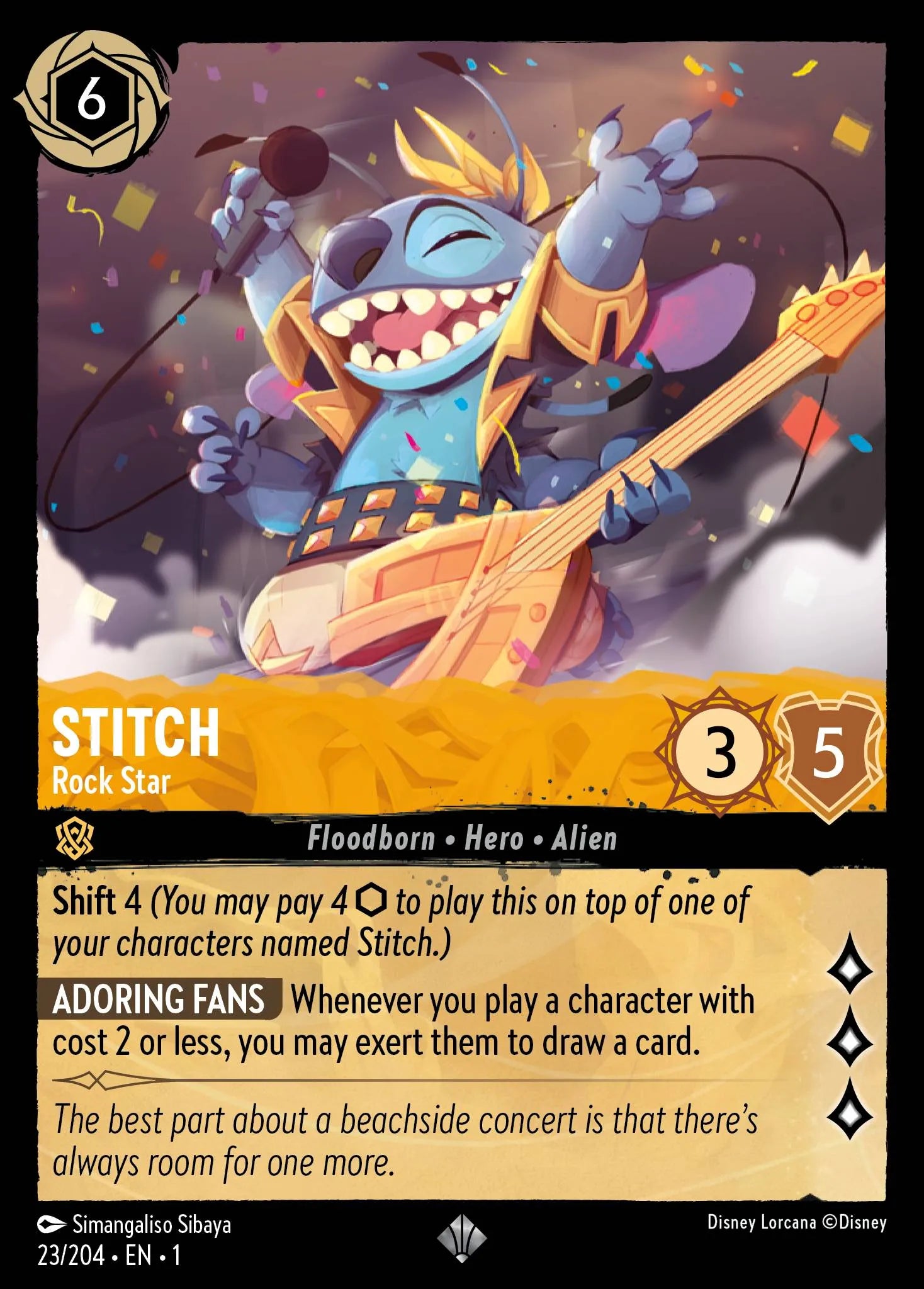 Stitch - Rock Star | The First Chapter #23 (Near Mint) | Disney Lorcana Single Australia (Near Mint)