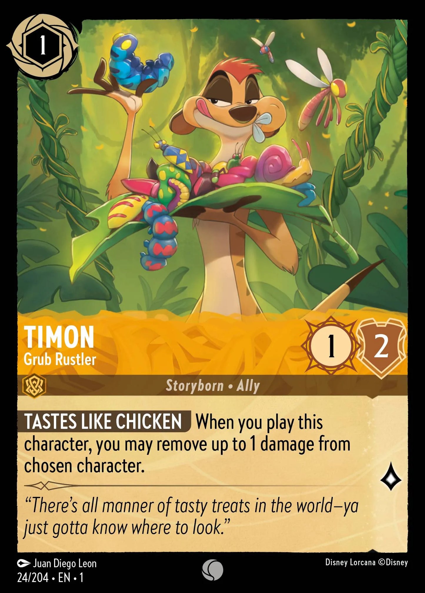 Timon - Grub Rustler | The First Chapter #24 (Near Mint Foil) | Disney Lorcana Single Australia (Near Mint)
