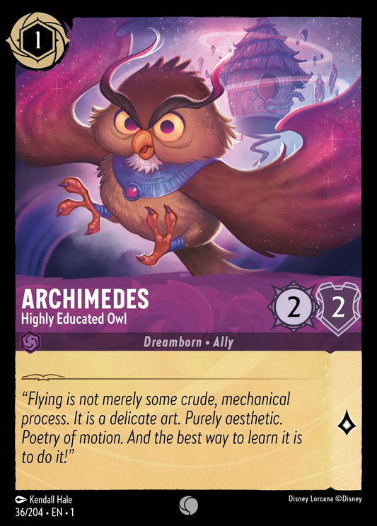 Archimedes - Highly Educated Owl | The First Chapter #36 (Near Mint) | Disney Lorcana Single Australia (Near Mint)