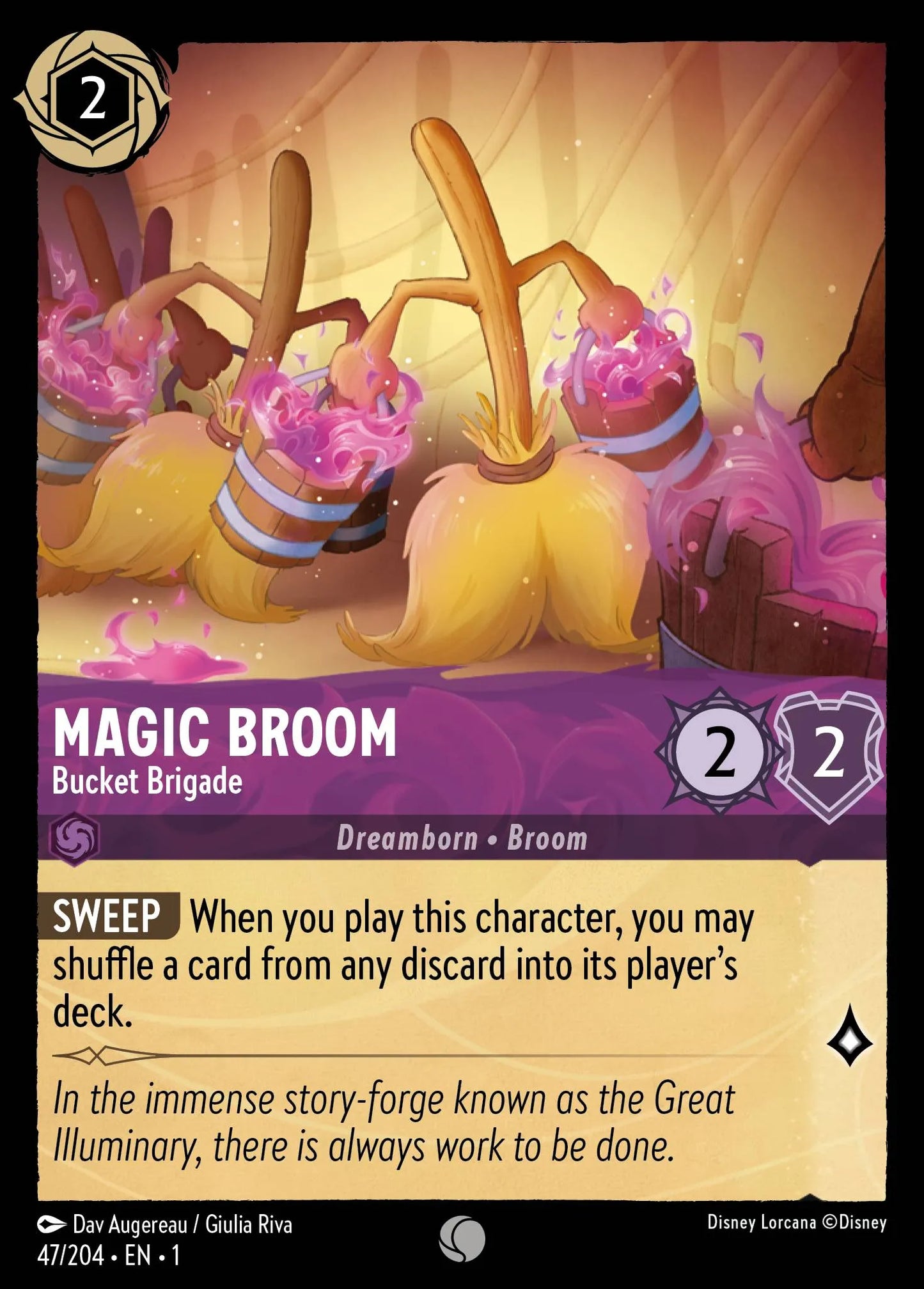 Magic Broom - Bucket Brigade | The First Chapter #47 (Near Mint Foil) | Disney Lorcana Single Australia (Near Mint)