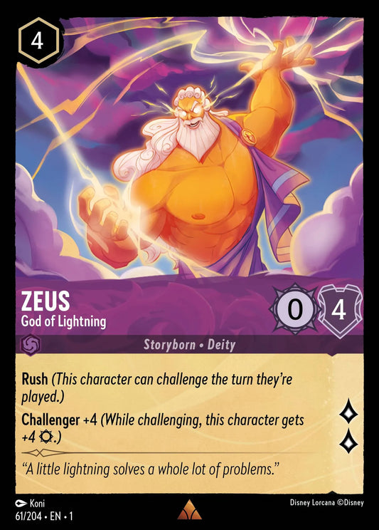 Zeus - God of Lightning | The First Chapter #61 (Near Mint Foil) | Disney Lorcana Single Australia (Near Mint)