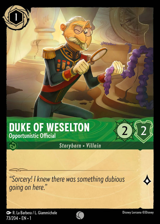 Duke of Weselton - Opportunistic Official | The First Chapter #73 (Near Mint Foil) | Disney Lorcana Single Australia (Near Mint)