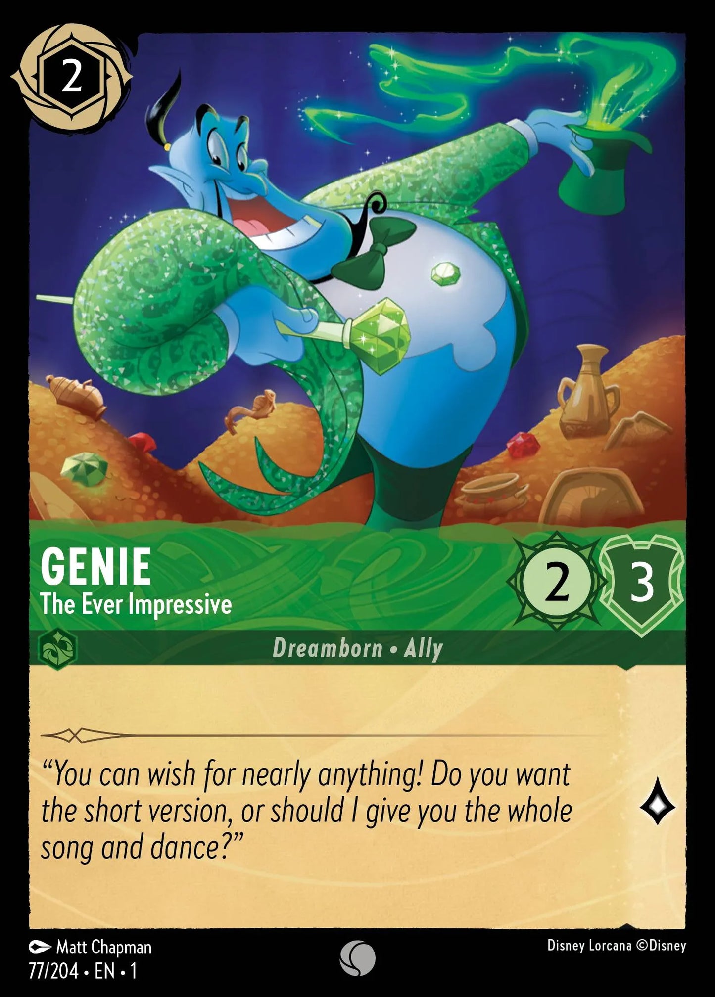 Genie - The Ever Impressive | The First Chapter #77 (Near Mint) | Disney Lorcana Single Australia (Near Mint)