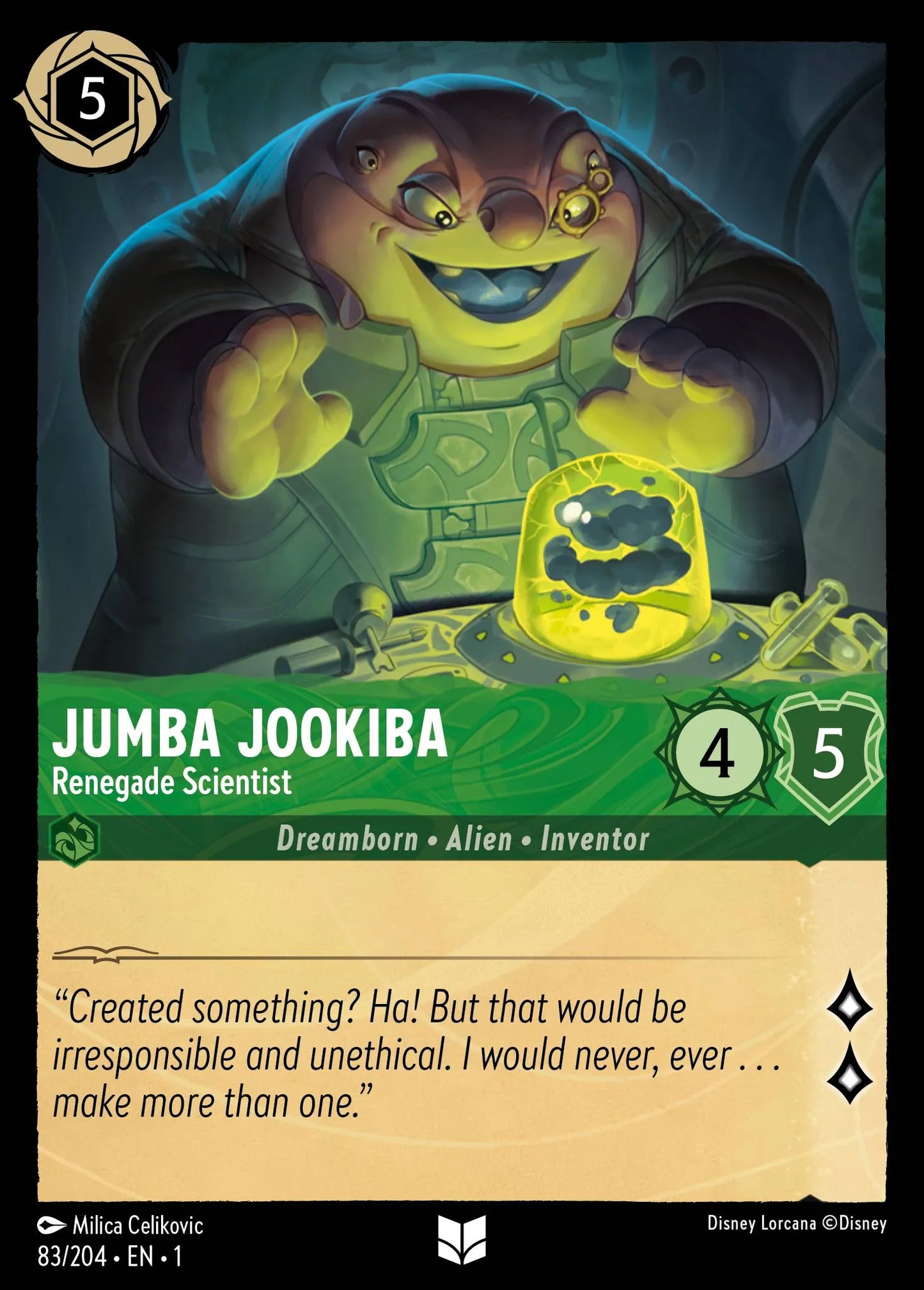 Jumba Jookiba - Renegade Scientist | The First Chapter #83 (Near Mint) | Disney Lorcana Single Australia (Near Mint)