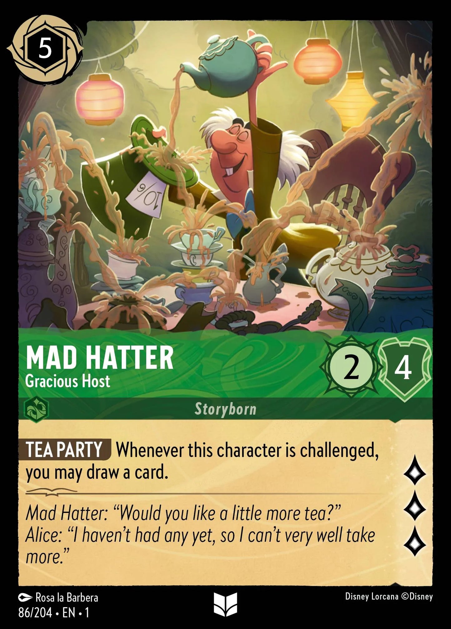 Mad Hatter - Gracious Host | The First Chapter #86 (Near Mint) | Disney Lorcana Single Australia (Near Mint)