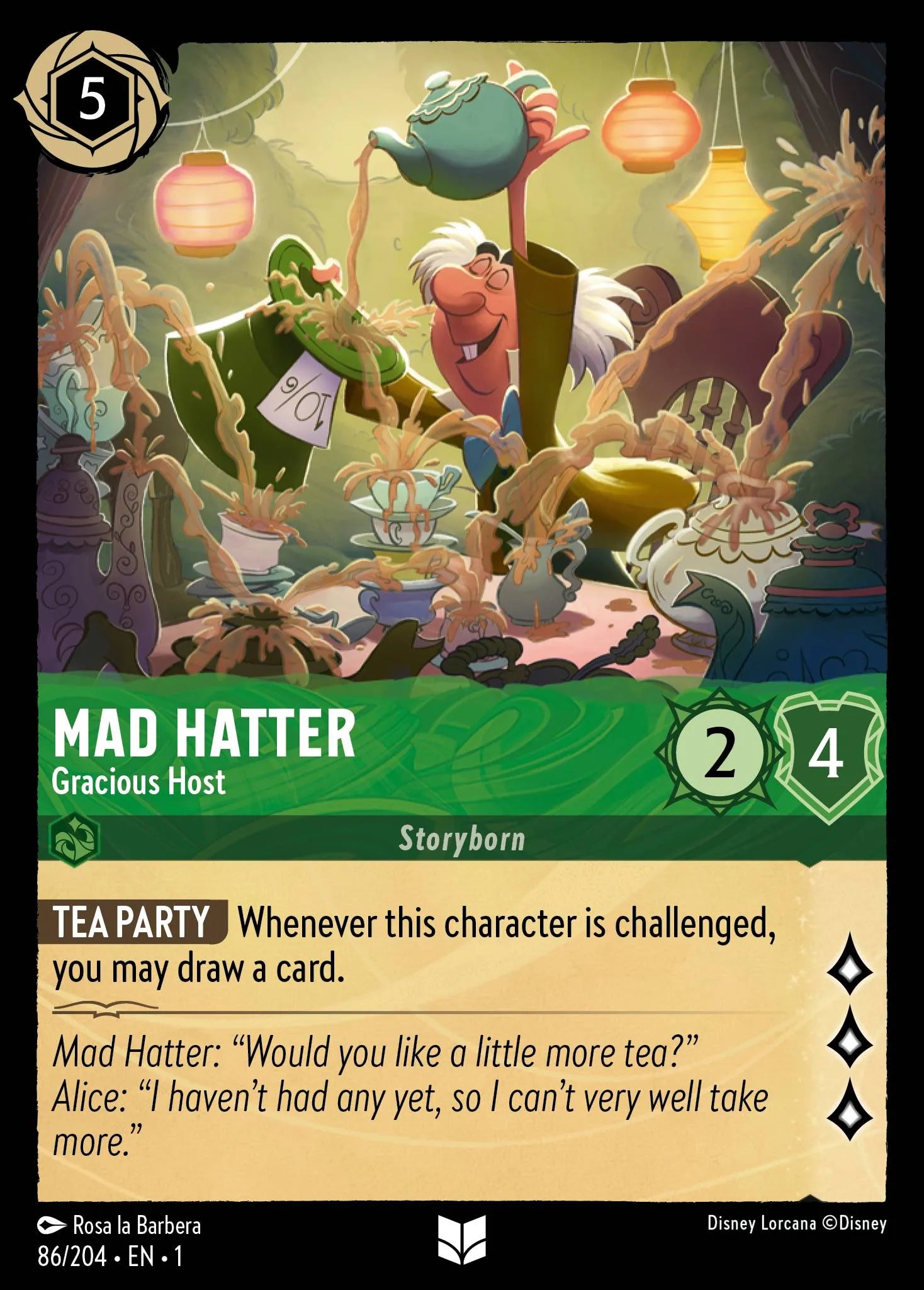 Mad Hatter - Gracious Host | The First Chapter #86 (Near Mint) | Disney Lorcana Single Australia (Near Mint)
