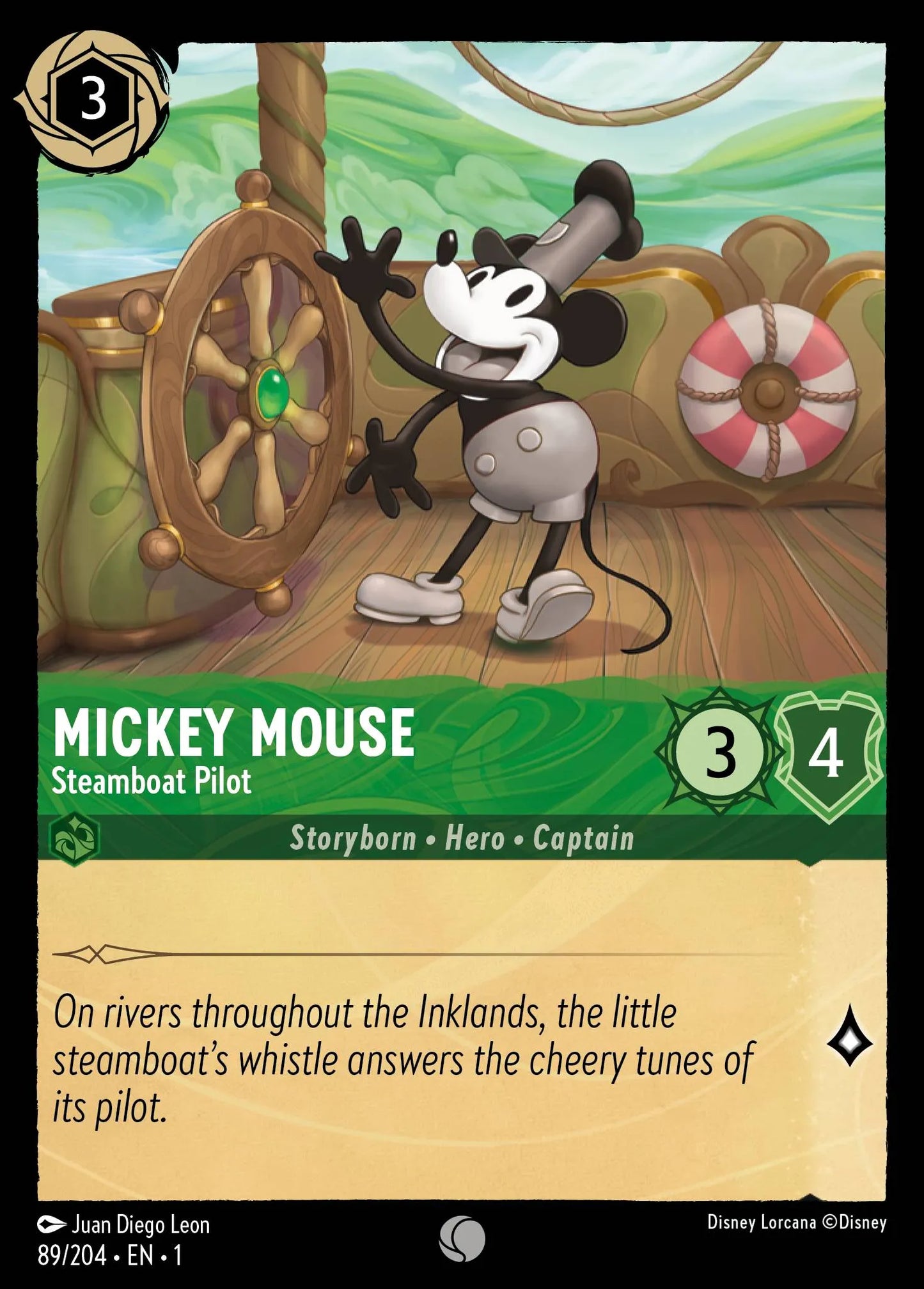 Mickey Mouse - Steamboat Pilot | The First Chapter #89 (Near Mint) | Disney Lorcana Single Australia (Near Mint)