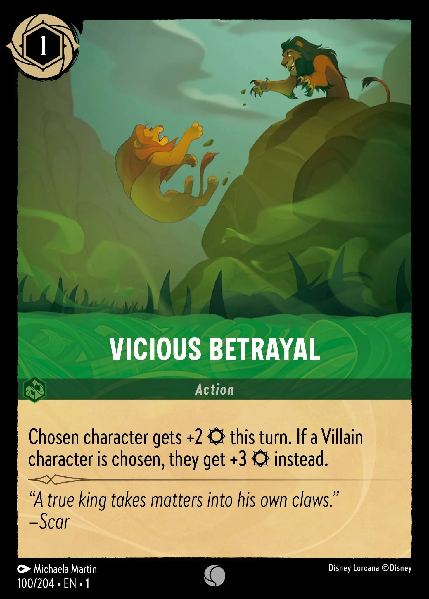 Vicious Betrayal | The First Chapter #100 (Near Mint) | Disney Lorcana Single Australia (Near Mint)