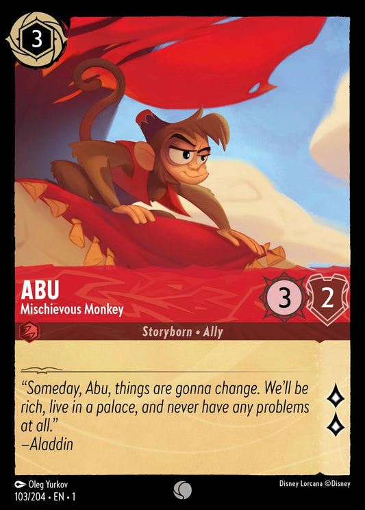 Abu - Mischievous Monkey | The First Chapter #103 (Near Mint) | Disney Lorcana Single Australia (Near Mint)