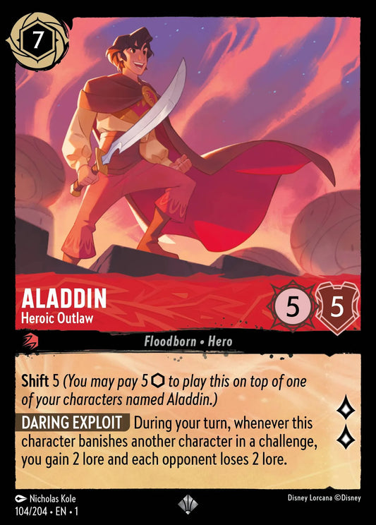 Aladdin - Heroic Outlaw | The First Chapter #104 (Near Mint) | Disney Lorcana Single Australia (Near Mint)