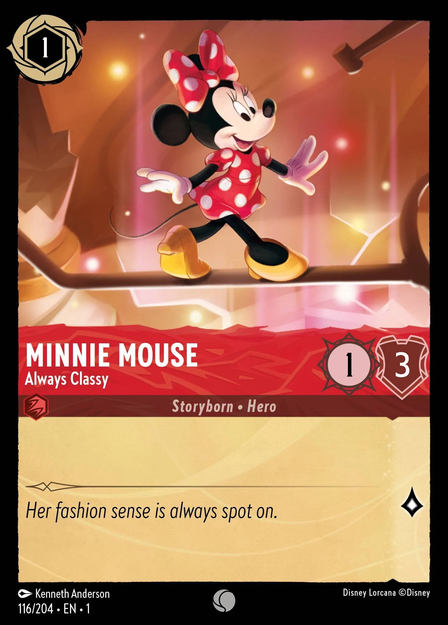 Minnie Mouse - Always Classy | The First Chapter #116 (Near Mint Foil) | Disney Lorcana Single Australia (Near Mint)