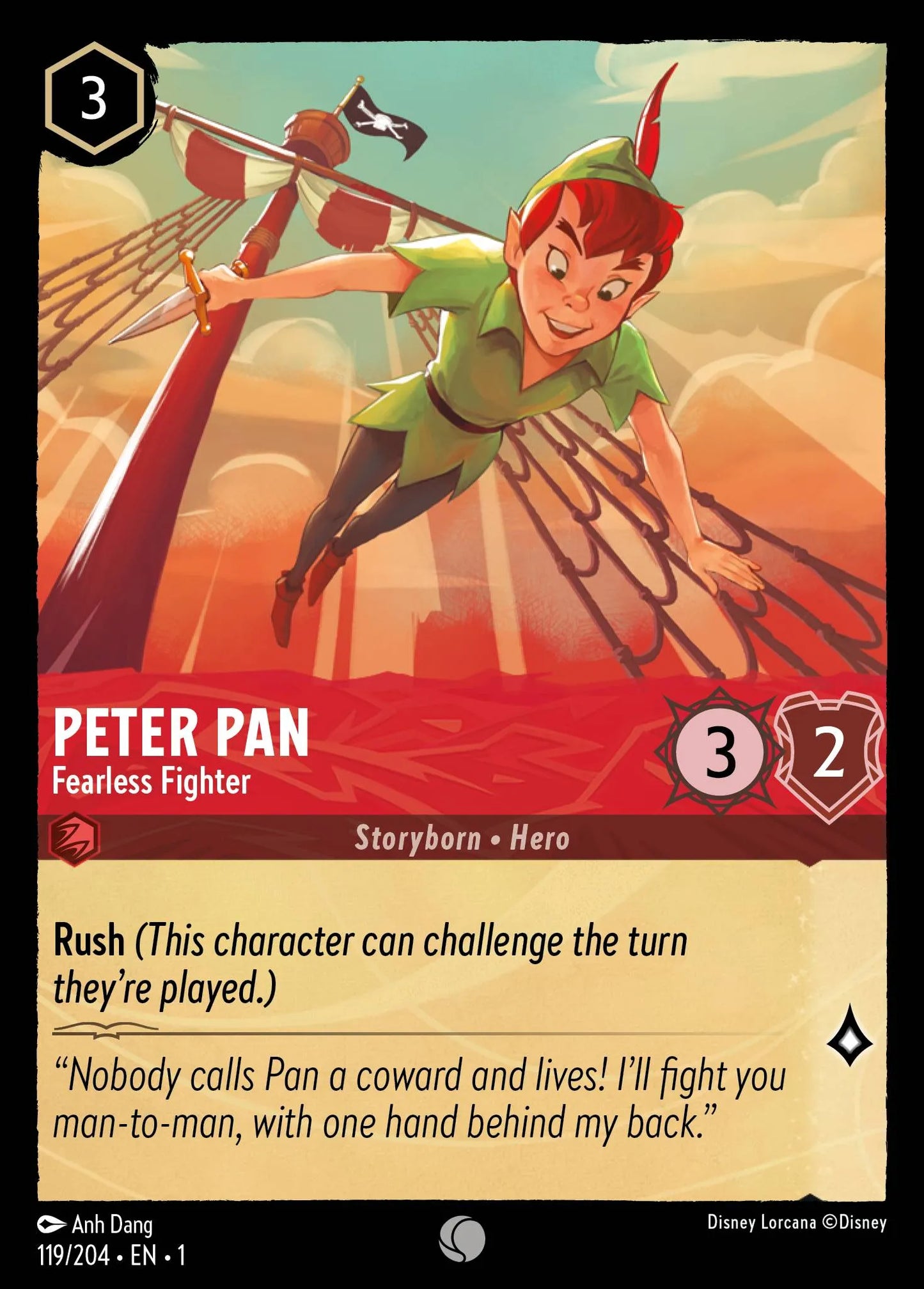 Peter Pan - Fearless Fighter | The First Chapter #119 (Near Mint) | Disney Lorcana Single Australia (Near Mint)