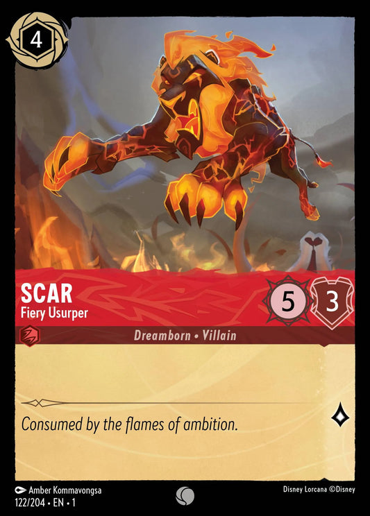 Scar - Fiery Usurper | The First Chapter #122 (Near Mint) | Disney Lorcana Single Australia (Near Mint)