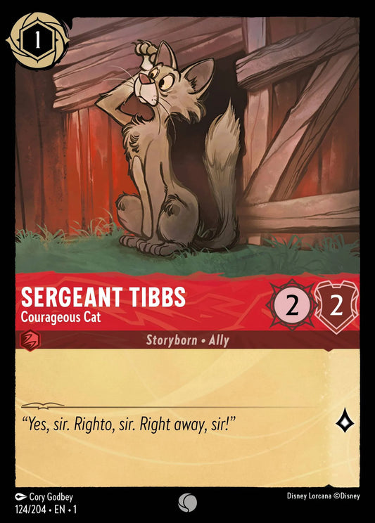 Sergeant Tibbs - Courageous Cat | The First Chapter #124 (Near Mint) | Disney Lorcana Single Australia (Near Mint)
