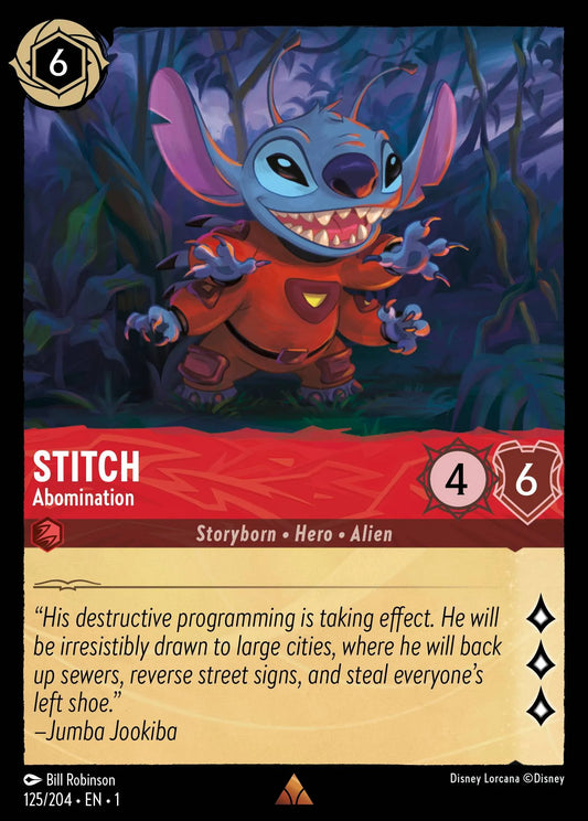 Stitch - Abomination | The First Chapter #125 (Near Mint) | Disney Lorcana Single Australia (Near Mint)
