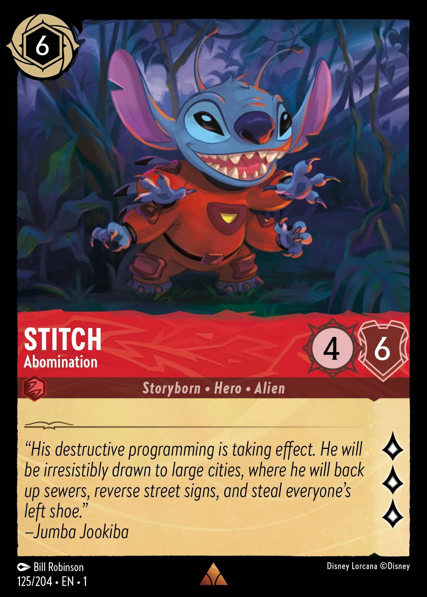 Stitch - Abomination | The First Chapter #125 (Near Mint Foil) | Disney Lorcana Single Australia (Near Mint)