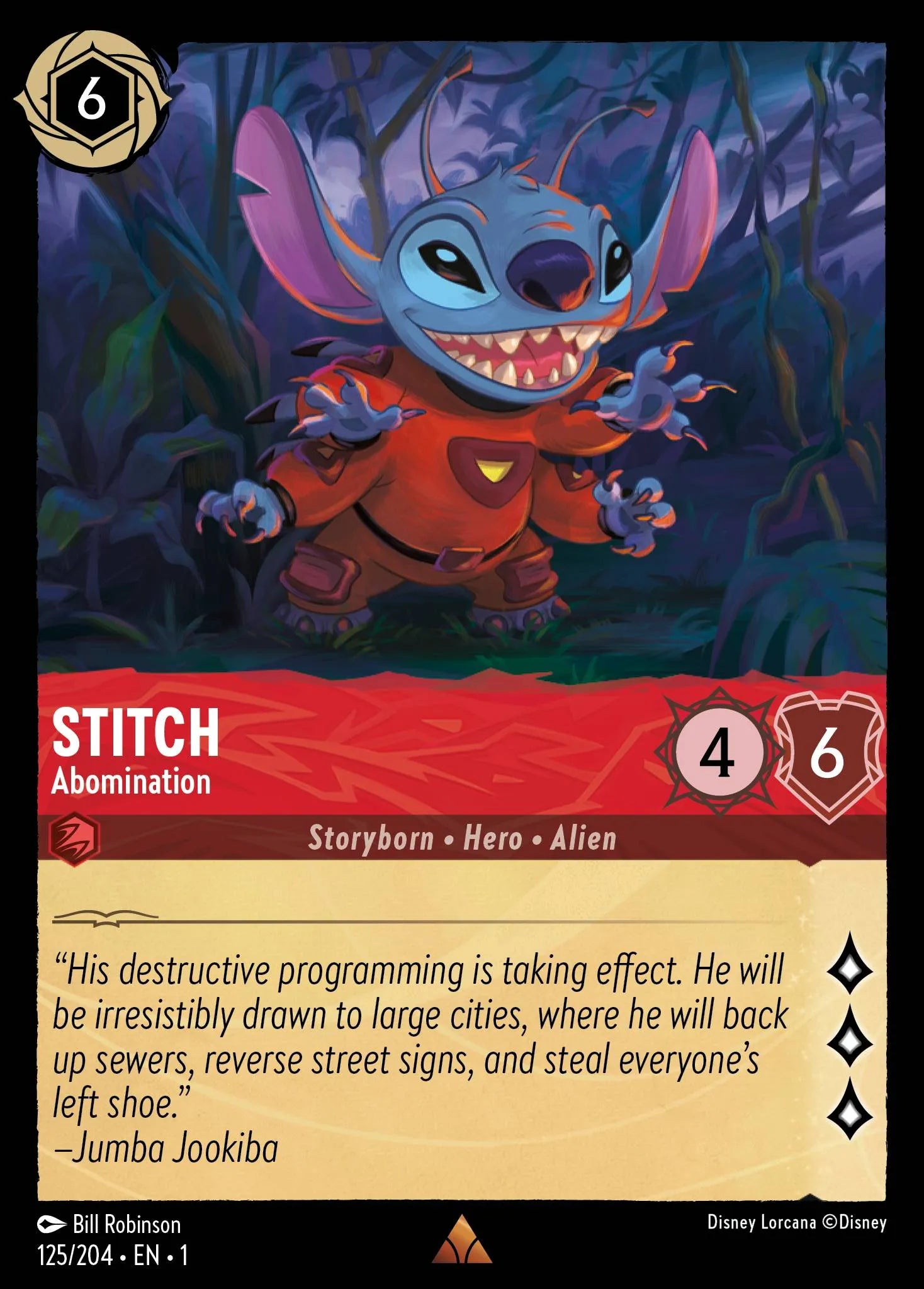 Stitch - Abomination | The First Chapter #125 (Near Mint Foil) | Disney Lorcana Single Australia (Near Mint)
