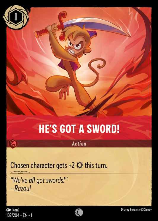 He's Got a Sword! | The First Chapter #132 (Near Mint Foil) | Disney Lorcana Single Australia (Near Mint)