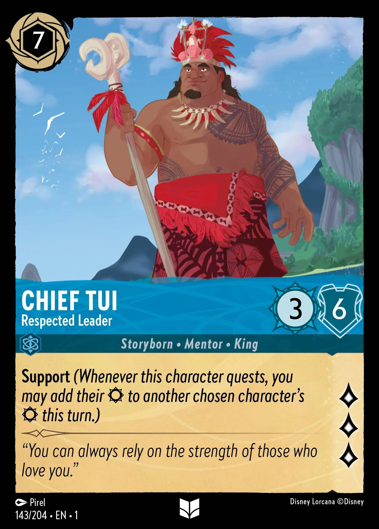 Chief Tui - Respected Leader | The First Chapter #143 (Near Mint Foil) | Disney Lorcana Single Australia (Near Mint)