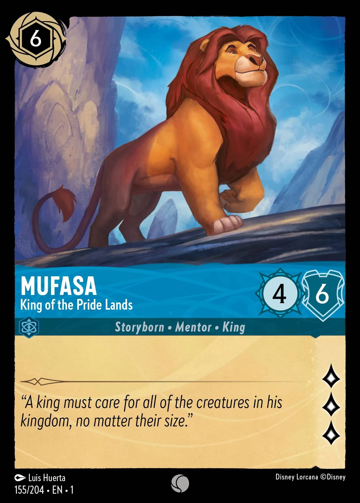 Mufasa - King of the Pride Lands | The First Chapter #155 (Near Mint) | Disney Lorcana Single Australia (Near Mint)