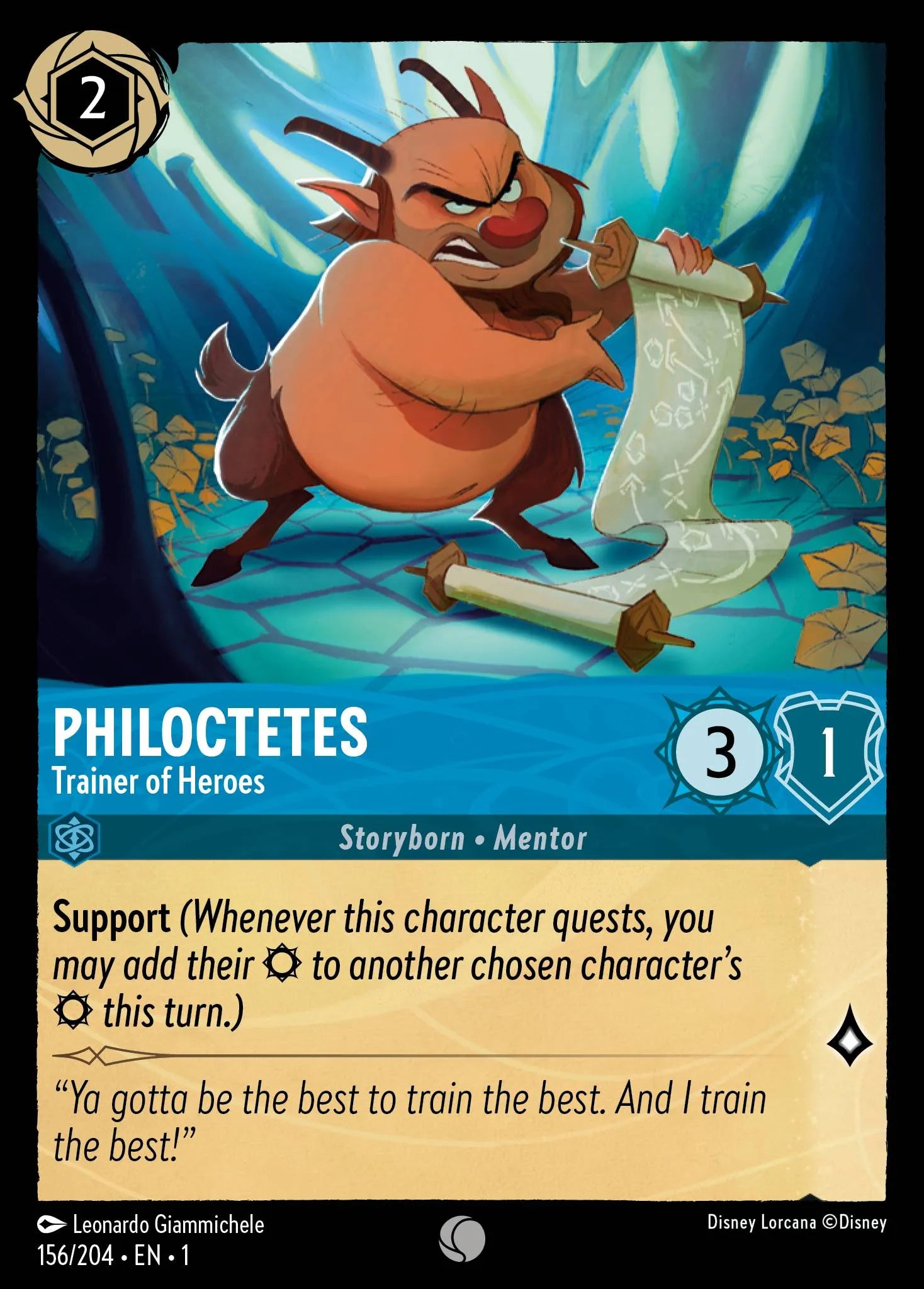 Philoctetes - Trainer of Heroes | The First Chapter #156 (Near Mint) | Disney Lorcana Single Australia (Near Mint)