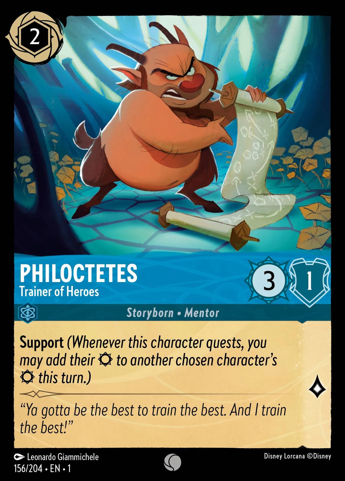 Philoctetes - Trainer of Heroes | The First Chapter #156 (Near Mint Foil) | Disney Lorcana Single Australia (Near Mint)