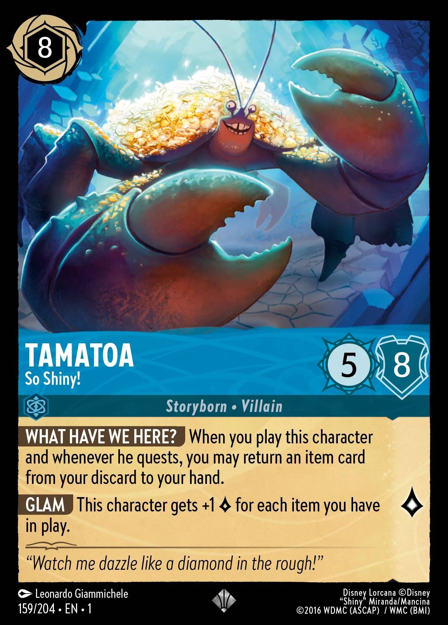 Tamatoa - So Shiny! | The First Chapter #159 (Near Mint) | Disney Lorcana Single Australia (Near Mint)