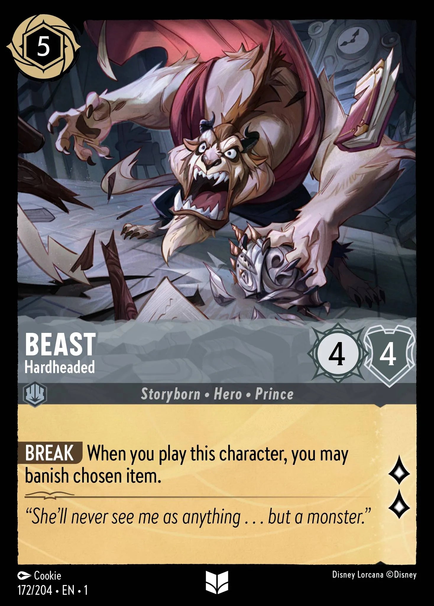 Beast - Hardheaded | The First Chapter #172 (Near Mint Foil) | Disney Lorcana Single Australia (Near Mint)