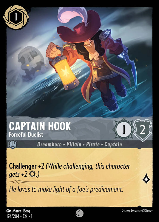 Captain Hook - Forceful Duelist | The First Chapter #174 (Near Mint Foil) | Disney Lorcana Single Australia (Near Mint)