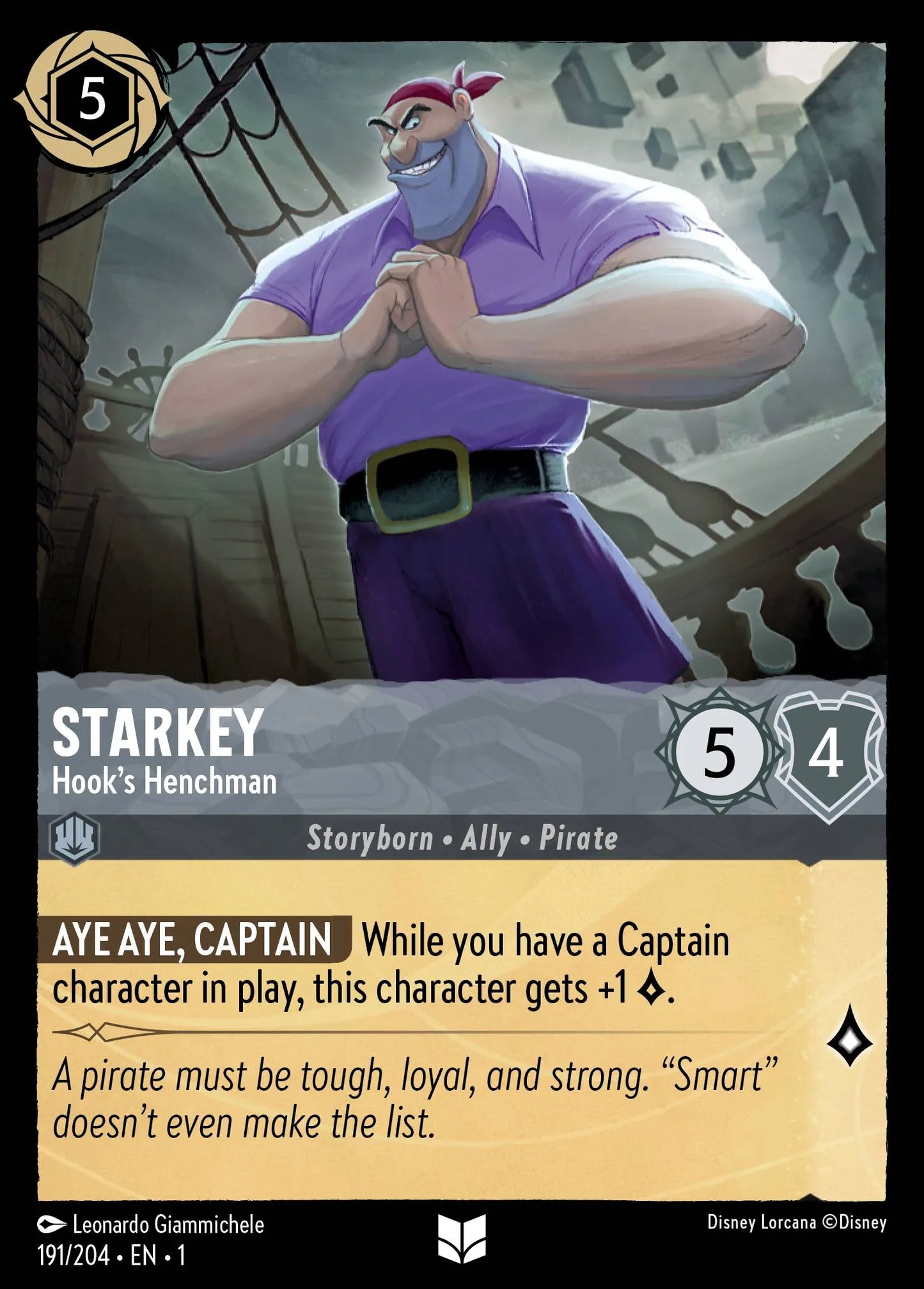 Starkey - Hook’s Henchman | The First Chapter #191 (Near Mint Foil) | Disney Lorcana Single Australia (Near Mint)